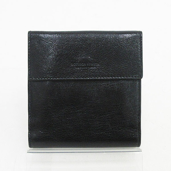 BOTTEGA VENETA Double Hook Bifold Wallet Black Leather - Picture 1 of 9